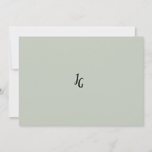 Oranje groene zonnebloem zomer bloemrijke RSVP Kaart (Achterkant)