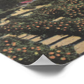 Oranje groeven met oude Baldy Mt op afstand Poster (Hoek)