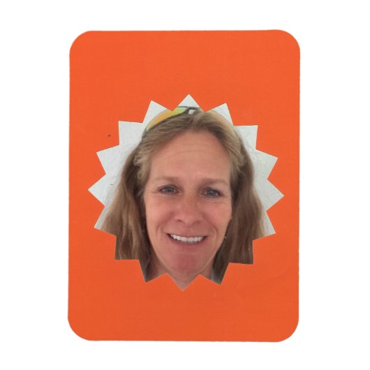 Oranje groot Lijst van de Foto van de Zon Magneet (Verticaal)