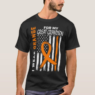Oranje Grootzoon Leukemie Bewustmakingsvlag Gran T-shirt