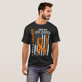 Oranje Grootzoon Leukemie Bewustmakingsvlag Gran T-shirt (Voorkant volledig)