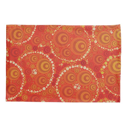 Oranje Groove Pillowcase Kussensloop (Achterkant)