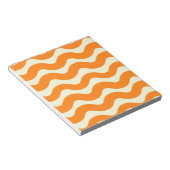 Oranje Groovy Wavy Stripe Abstract Modern Spring Notitieblok (Schuin)