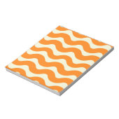 Oranje Groovy Wavy Stripe Abstract Modern Spring Notitieblok (Linkerzijde)