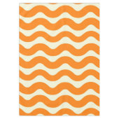 Oranje Groovy Wavy Stripe Abstract Modern Spring Tafelkleed (Voorkant)