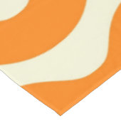 Oranje Groovy Wavy Stripe Abstract Modern Spring Tafelkleed (Gekanteld)