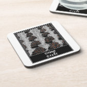 Oranje grove bier onderzetter (Linkerzijde)