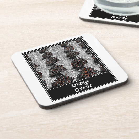 Oranje grove bier onderzetter (Linkerzijde)