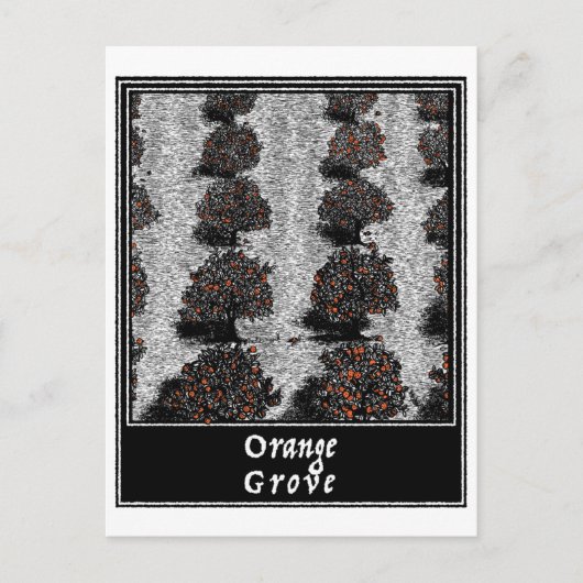 Oranje grove briefkaart (Voorkant)