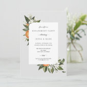 Oranje Grove Engagement Party Kaart (Staand voorkant)