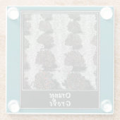 Oranje grove glazen onderzetter (Achterkant)