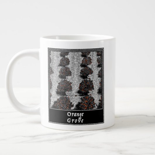 Oranje grove grote koffiekop (Links)