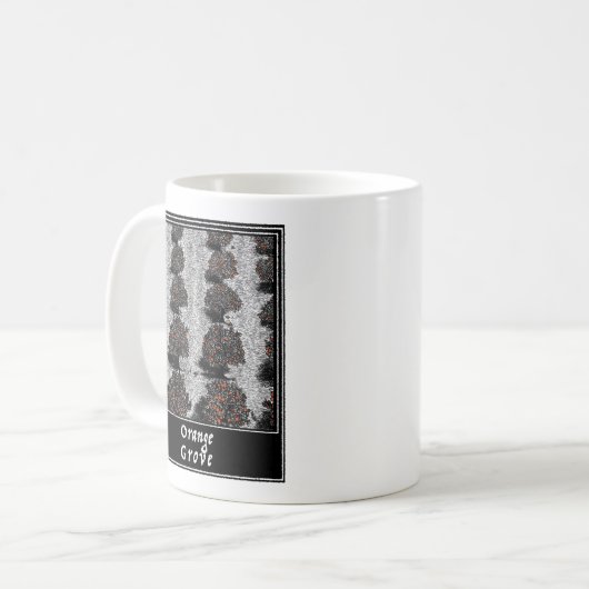 Oranje grove koffiemok (Voorkant links)