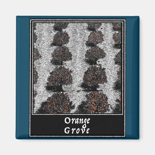 Oranje grove magneet (Voorkant)