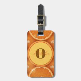 Oranje Grove monogram Bagagelabel