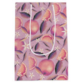 Oranje Grove schemerpatroon elegante citrus Medium Cadeauzakje (Achterkant)