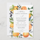 Oranje Grove Voeg uw foto bruiloft uitnodiging (Voorkant)