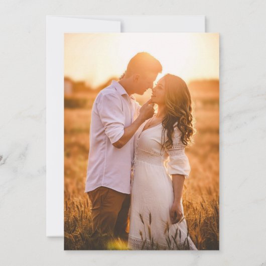 Oranje Grove Voeg uw foto bruiloft uitnodiging (Achterkant)