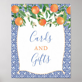 Oranje Groves Shower Kaarten en Gifts Poster