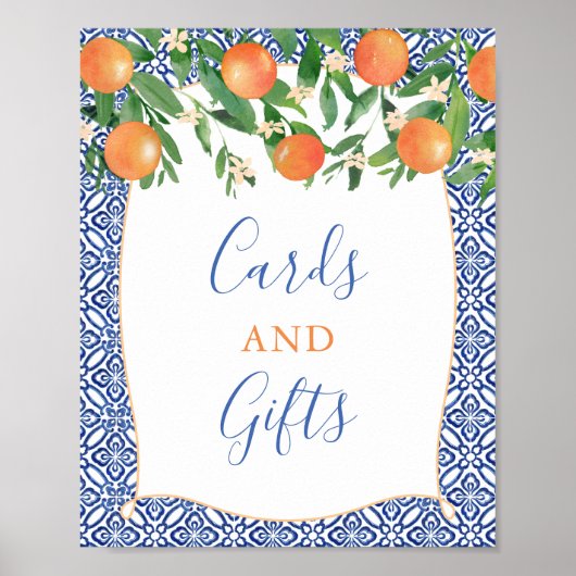 Oranje Groves Shower Kaarten en Gifts Poster (Voorkant)