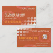 Oranje Grunge Electro Dubstep DJ Visitekaartje (Voorkant / Achterkant)