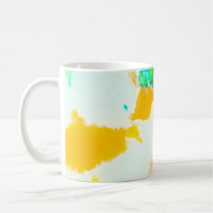 Oranje Grungy Paint. Tie Dye Print. Colorful Batik Koffiemok