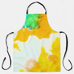 Oranje Grungy Paint. Tie Dye Print. Colorful Batik Schort