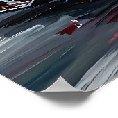 Oranje GTR Supercar Raceauto Poster (Hoek)