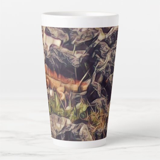 Oranje Guana Art Latte Mok (Voorkant)