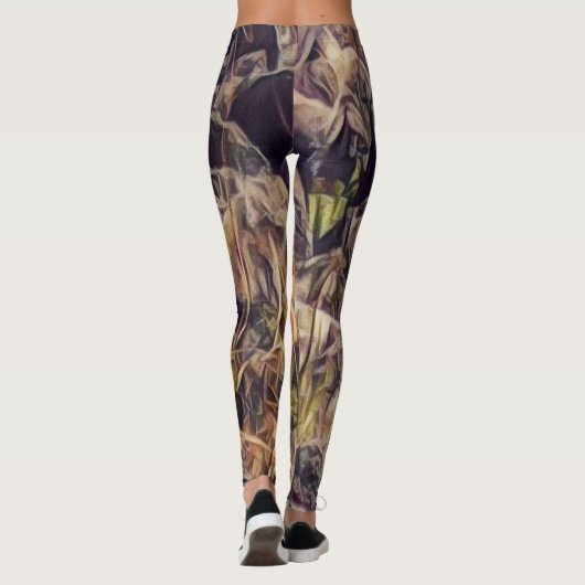 Oranje Guana Art Leggings (Achterkant)