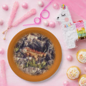 Oranje Guana Art Papieren Bordje (Feest)