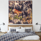 Oranje Guana Kunst Canvas Afdruk (Insitu (Slaapkamer))