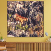 Oranje Guana Kunst Canvas Afdruk (Insitu (Woonkamer))