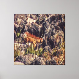 Oranje Guana Kunst Canvas Afdruk