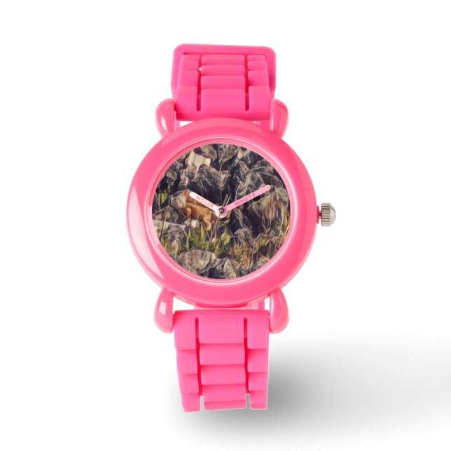Oranje Guana Kunst Horloge (Voorkant)