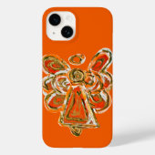 Oranje Guardian Angel Art Aangepaste iPhone Case (Achterkant)