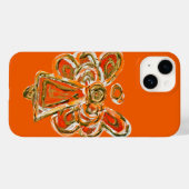 Oranje Guardian Angel Art Aangepaste iPhone Case (Achterkant (horizontaal))