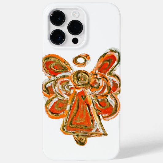 Oranje Guardian Angel Art Aangepaste iPhone Case (Achterkant)