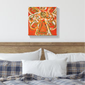 Oranje Guardian Angel Art Wrapped Canvas schildere Afdruk (Insitu (Slaapkamer))