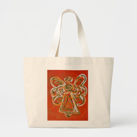 Oranje Guardian Angel Canvas tassen (Voorkant)