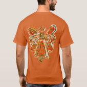 Oranje Guardian Angel Custom Holiday Art T-shirt (Achterkant)