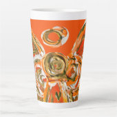 Oranje Guardian Angel Custom Latte Coffee Mok Cup (Voorkant)