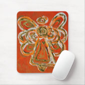 Oranje Guardian Angel Mousepad Muismat (Met muis)