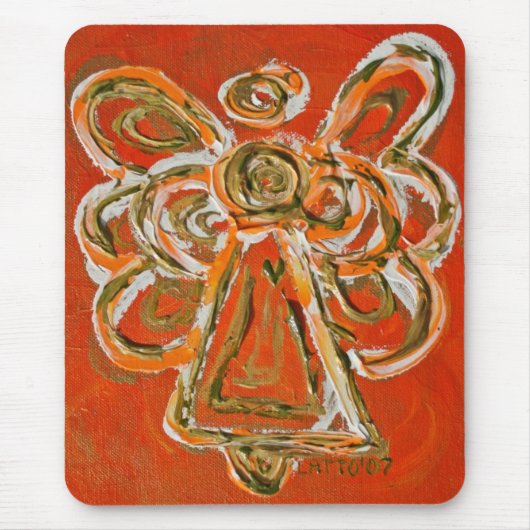 Oranje Guardian Angel Mousepad Muismat (Voorkant)