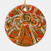 Oranje Guardian Angel Ornament Pendant (Achterkant)