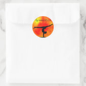 Oranje gymnastiek Sticker (Tas)