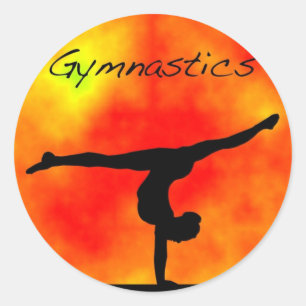 Oranje gymnastiek Sticker