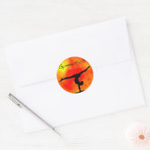 Oranje gymnastiek Sticker (Envelop)