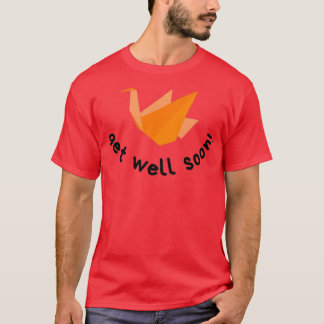 Oranje haal snel weer vlot Origami Crane T-shirt