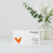 Oranje haansymbool - wit visitekaartje (Staand voorkant)